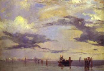 Richard Parkes Bonington : View of the Lagoon Near Venice